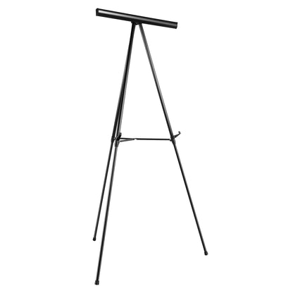 Amazon Basics High Boardroom Aluminum Flipchart Whiteboard and Display Easel Stand with Adjustable Height Telescope Tripod, 35 x 2 x 28 Inches, Black