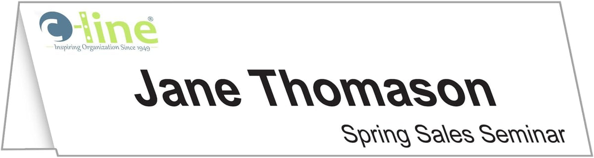 C-Line Rigid Plastic Name Tent Holders, 4.25 x 11, Clear, 25/PK (87507)