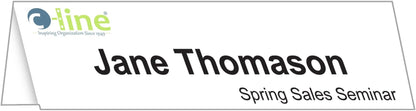C-Line Rigid Plastic Name Tent Holders, 4.25 x 11, Clear, 25/PK (87507)