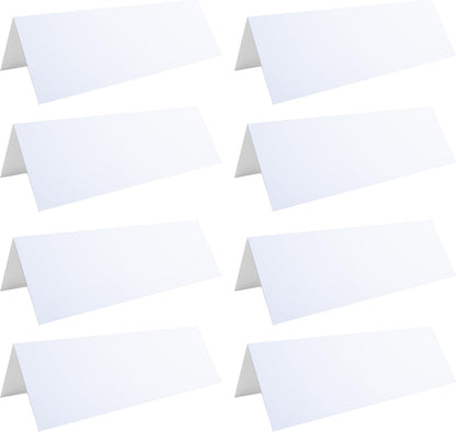 30 Pack Printable Name Tent Cards,3.5"x 11" Blank Folding Paper for Place Cards & Table Cards(White)