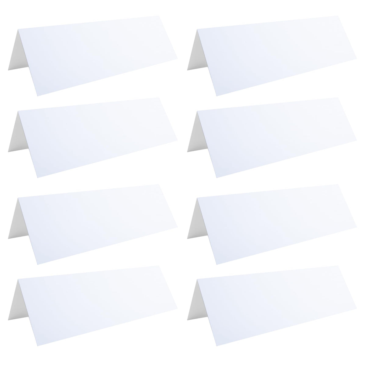 30 Pack Printable Name Tent Cards,3.5"x 11" Blank Folding Paper for Place Cards & Table Cards(White)