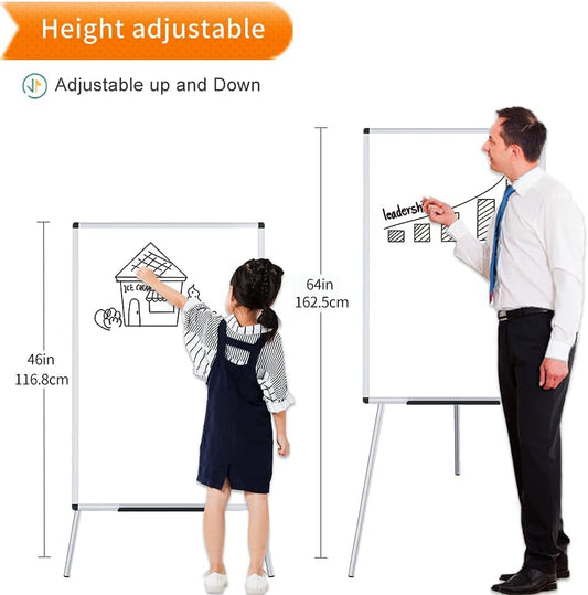 VIZ-PRO Whiteboard Easel, 36 x 24 Inches, Portable Stand Dry Erase Board