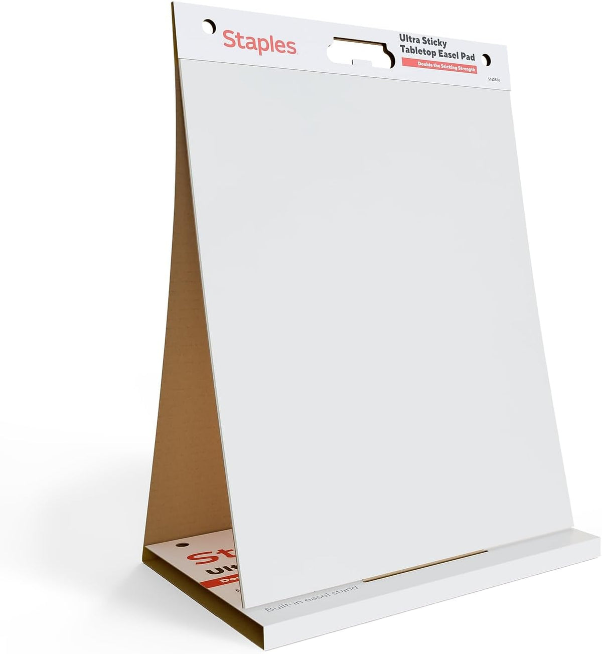 Staples Ultra Sticky Tabletop Easel Pad, 20x23 Inch, 20 Sheets/Pad