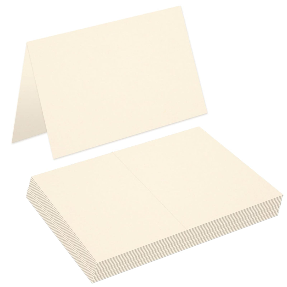 50 Pcs White 4" x 6" Folded Place Card Blank Note Tent Card 110lb/300gsm
