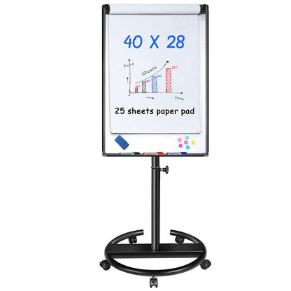 Maxtek Whiteboard on Wheels 40 x 28 in, Magnetic Rolling Dry Erase Easel