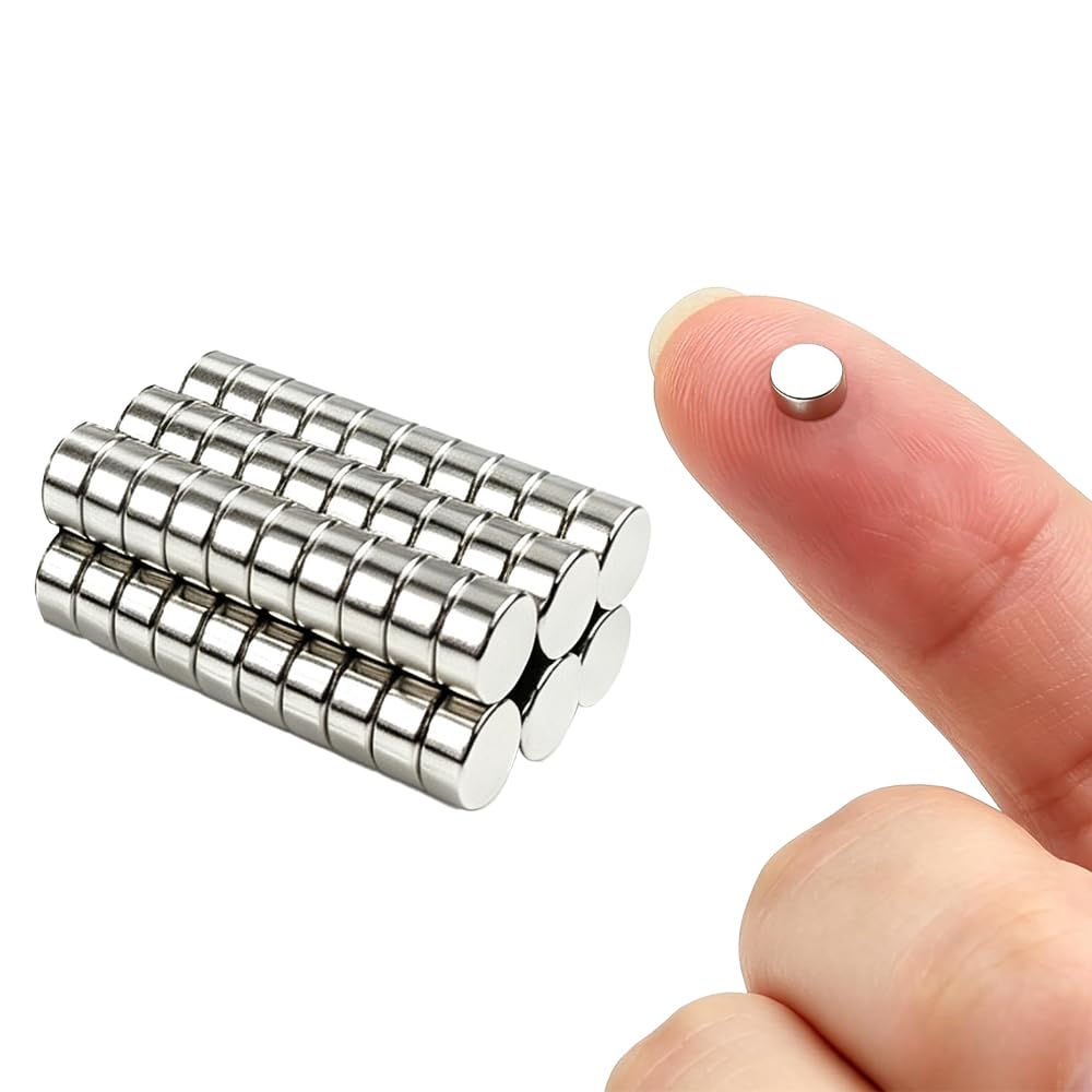 60pcs Small Magnets,Round for Refrigerator, Cylinder, Fridge, Office, Whiteboard, Durable Little Miniature Tiny Mini for Crafts