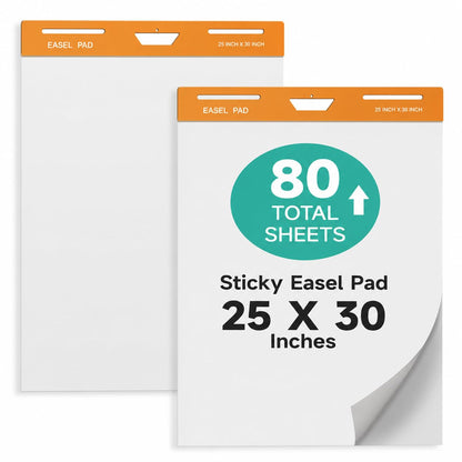 30 Sheets/Pad 15 x 18 Inches Large Self Stick Flip Chart Paper, 4 Pads/Pack