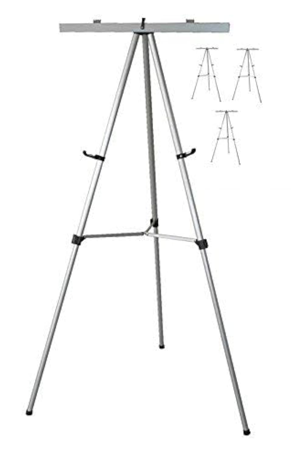 Audio-Visual Direct Adjustable Aluminum Flip-Chart Easel, 37"-70", Black