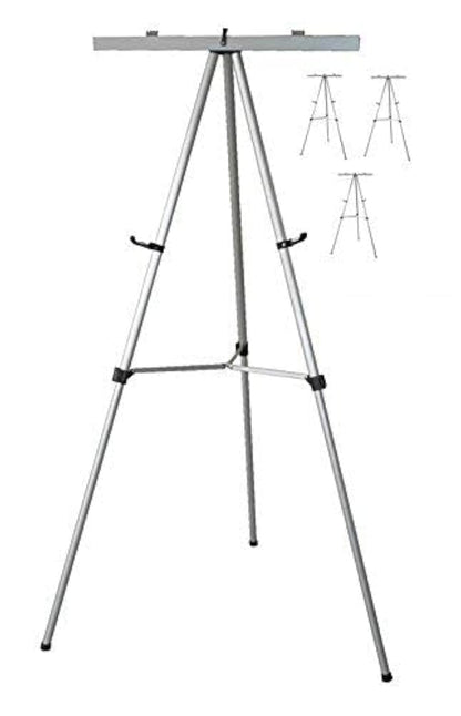 Audio-Visual Direct Adjustable Aluminum Flip-Chart Easel, 37"-70", Black