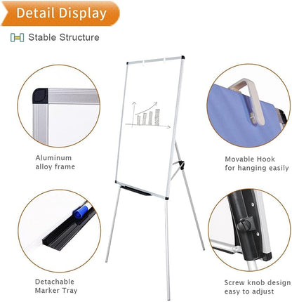 VIZ-PRO Whiteboard Easel, 36 x 24 Inches, Portable Stand Dry Erase Board