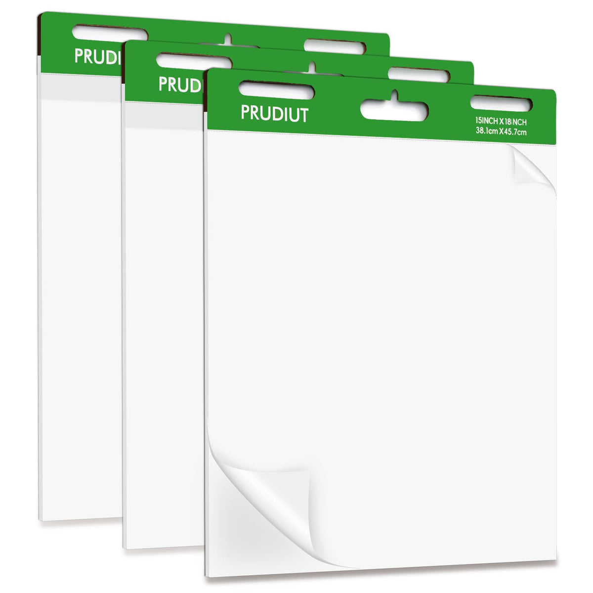 3 Pack Sticky Easel Pads, 15 x 18 Inches Flip Chart Paper, 30 Sheets