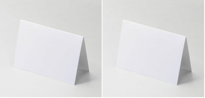 4x6"Plain White Folding Tent Cards (Set of 50)-8x6"Folds to 4x6"- Simple Blank Card Stock for Writing, Stamping, Drawing - Make Your Own Note, Thank You Cards