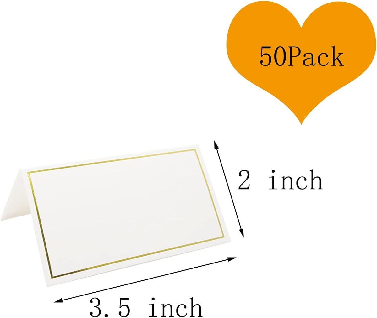 50 Pack 2 x 3.5 Inches Tent Cards