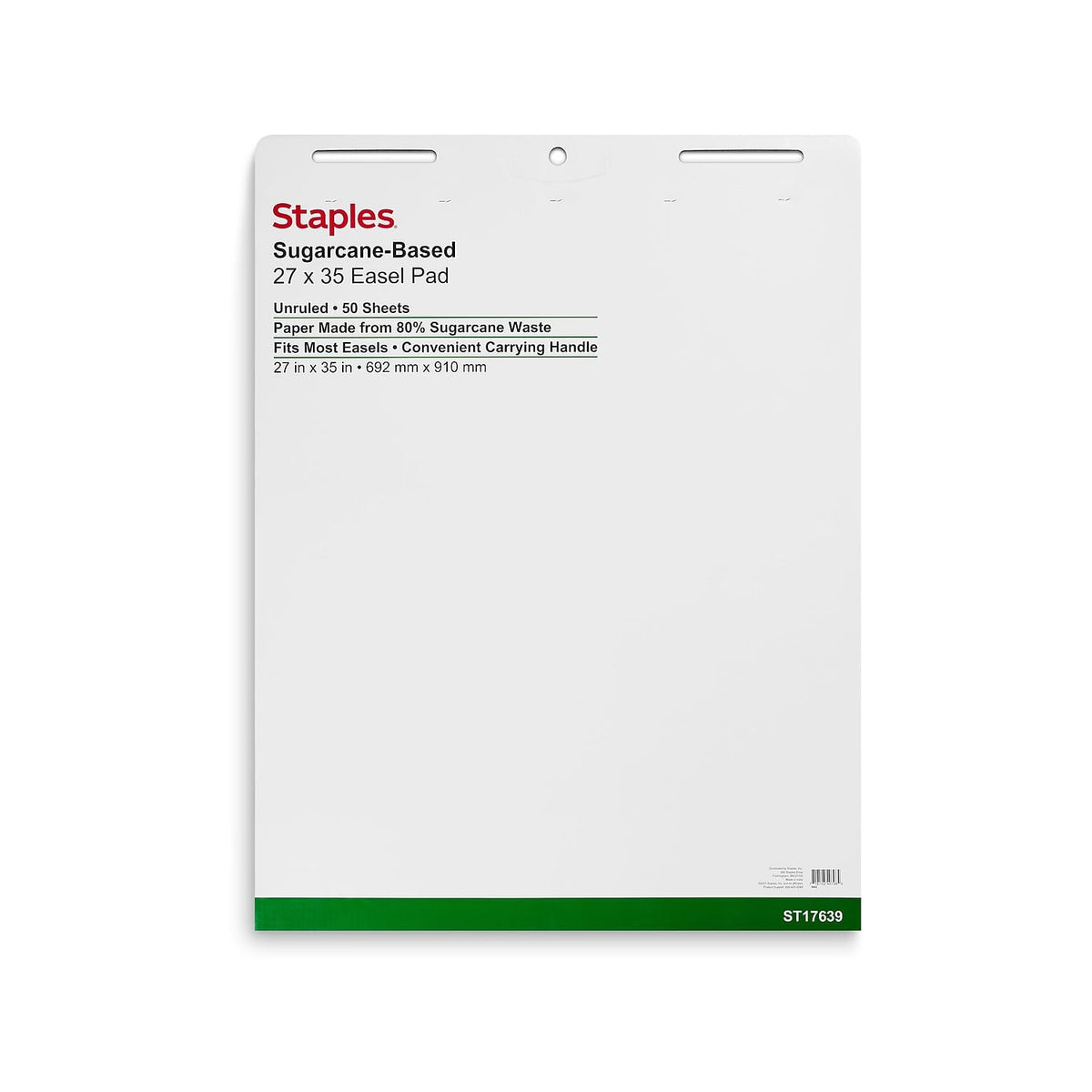 Staples Stickies Tabletop Easel Pad, 20x23 Inch, White, 20 Sheets