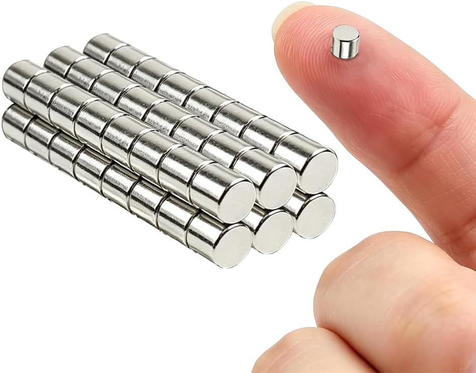 60pcs Small Magnets,Round for Refrigerator, Cylinder, Fridge, Office, Whiteboard, Durable Little Miniature Tiny Mini for Crafts