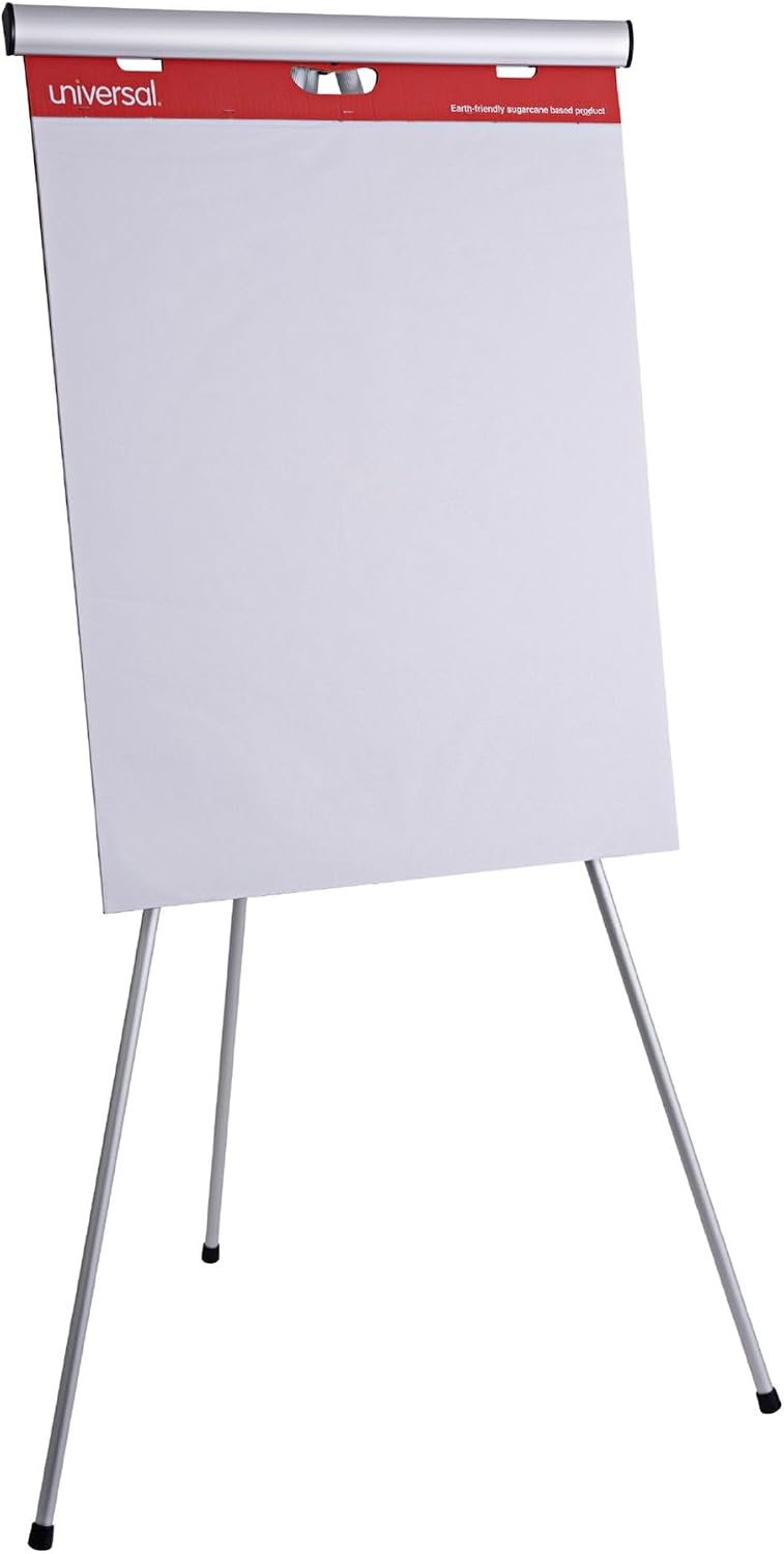 Universal 35603 Self Stick Easel Pads, Unruled, 25 x 30, White, 30-Sheet Pads (Case of 2 Pads)