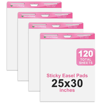 Sticky Easel Pad - 20 x 23 Inches Flip Chart Paper for Teachers, Super Sticking Power & Bleed-Resistant - Self-Stick Easel Paper for Office, School, Classroom Supplies, 35 Sheets/Pad, 3 Pads/Pack
