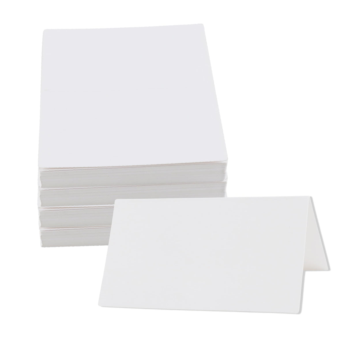 30Pack Blank Tent Cards, Large 3-1/2" x 11" Folded Name Place Cards for Table Setting, Wedding, Party, 7" x 11" Folds to 3-1/2" x 11"