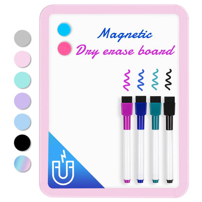 VUSIGN Magnetic Dry Erase Board, 8.5 x 11 Inches White Board, Pink