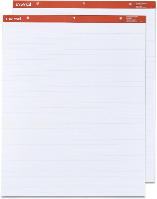 Universal 35601 Recycled Easel Pads, Faint Rule, 27 x 34, White, 50 Sheet (Case of 2)