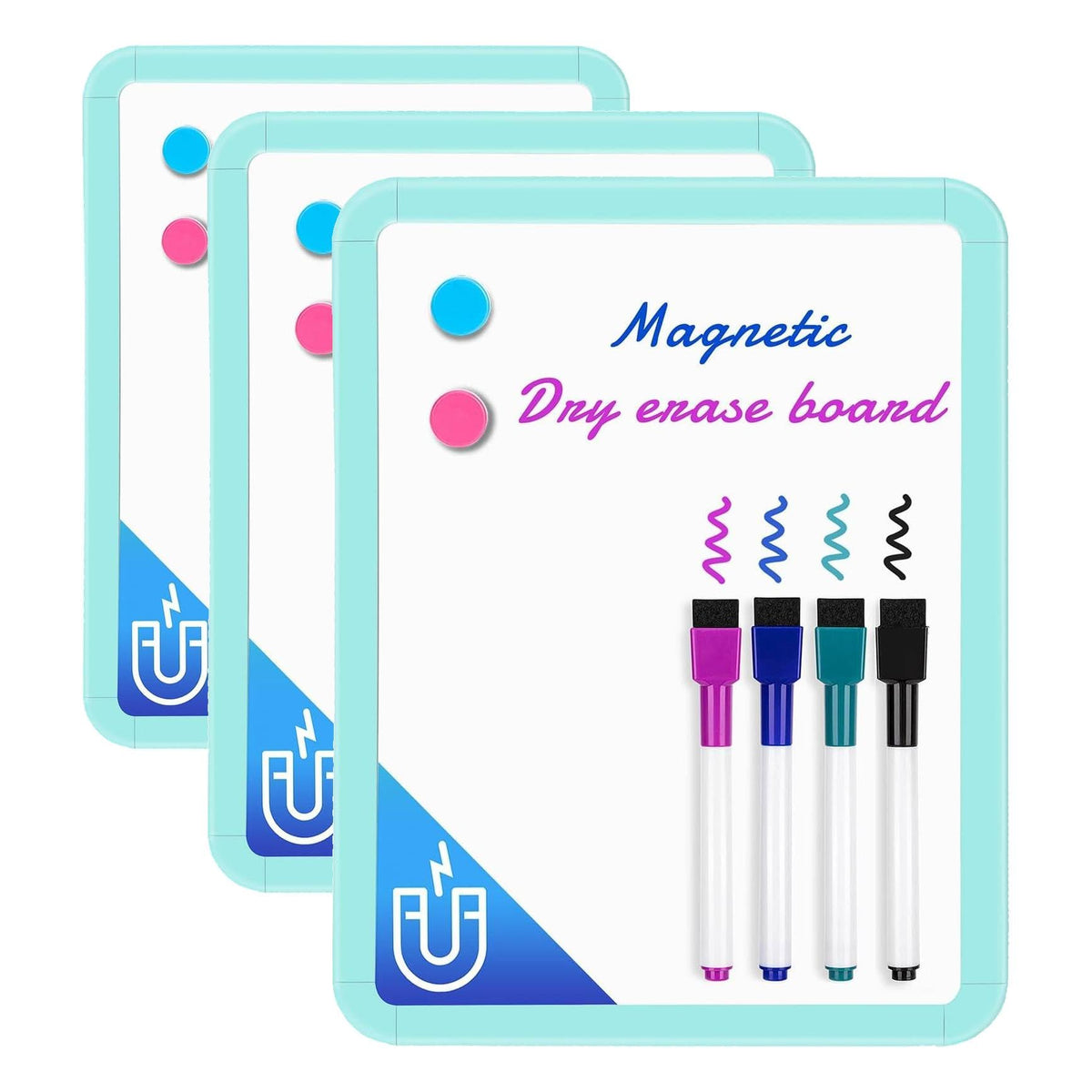 VUSIGN Magnetic Dry Erase Board, 8.5 x 11 Inches White Board, Pink