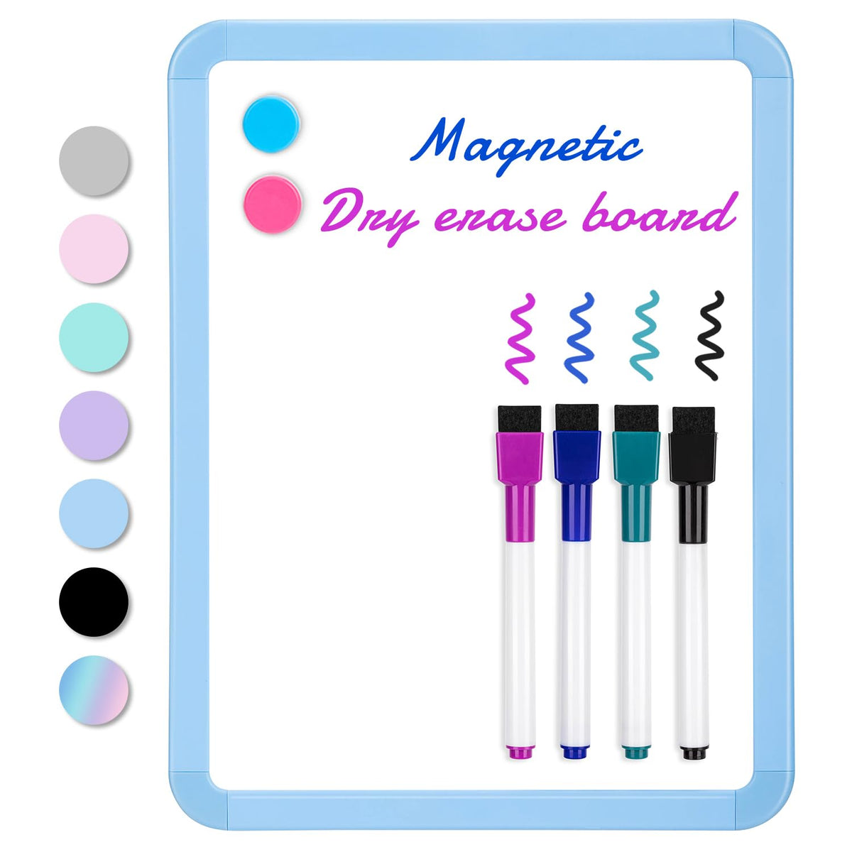 VUSIGN Magnetic Dry Erase Board, 8.5 x 11 Inches White Board, Pink