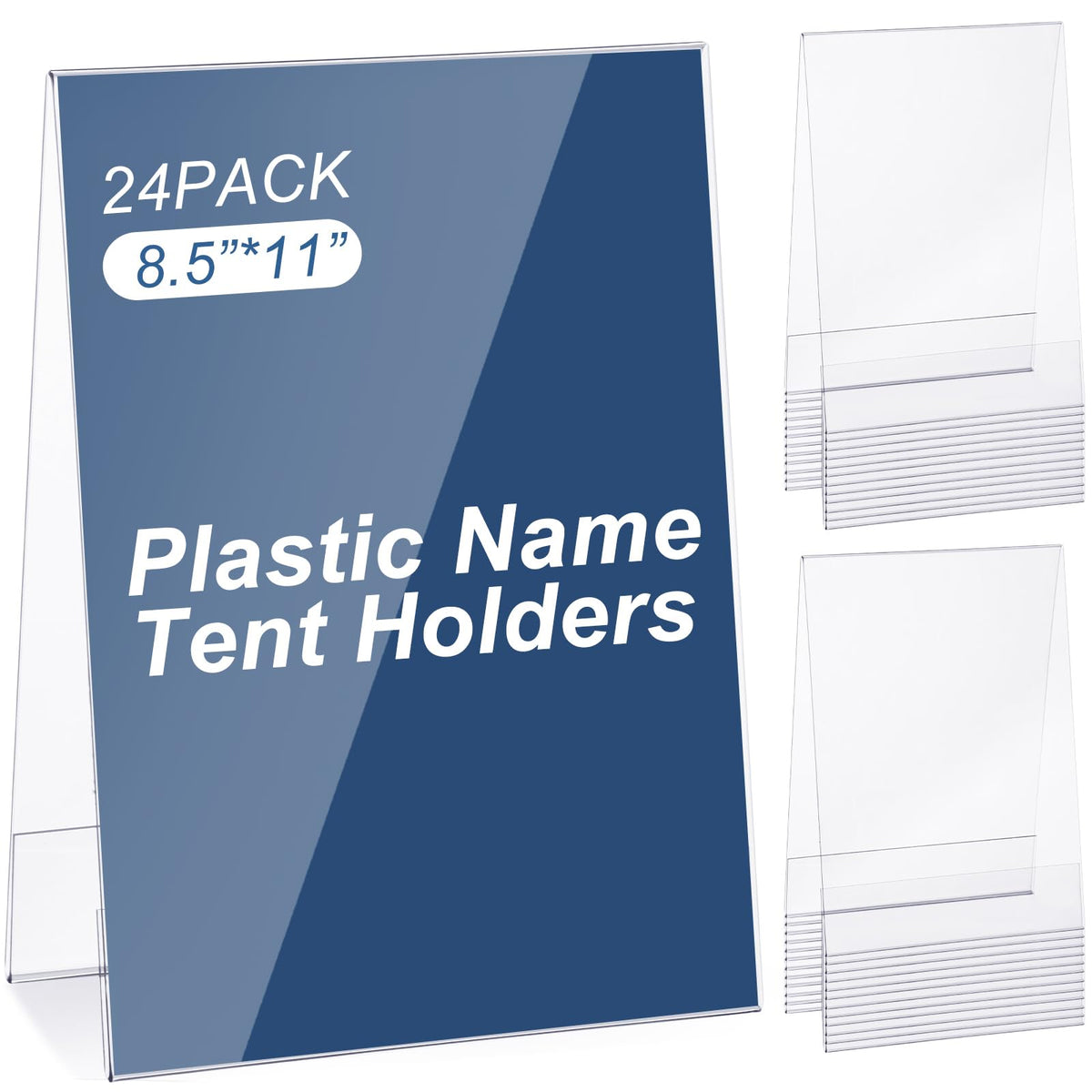 15 Pieces Acrylic Name Plate for Desk, 11" X 4.25" Name Tent for Meeting