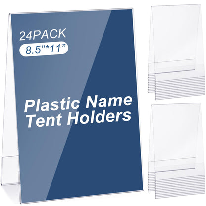 15 Pieces Acrylic Name Plate for Desk, 11" X 4.25" Name Tent for Meeting