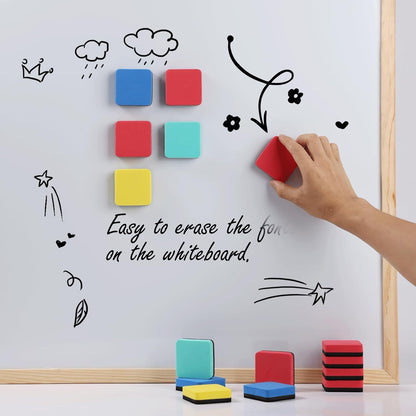 XKDOUS 12 Pack Magnetic Whiteboard Dry Erase Erasers for Classroom, Office