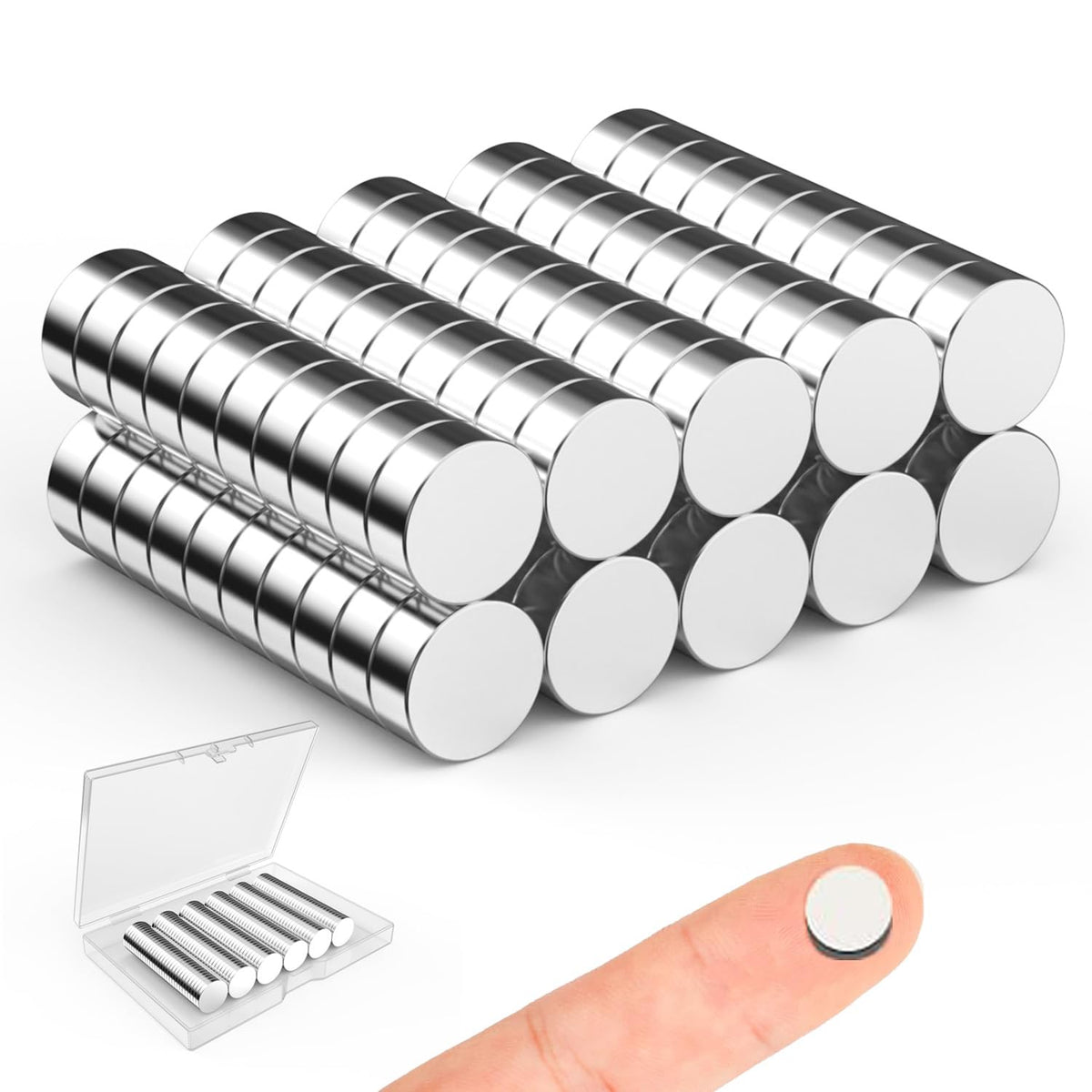 Magnets, 8 Different Sizes Small Round Magnetic 600 Pack