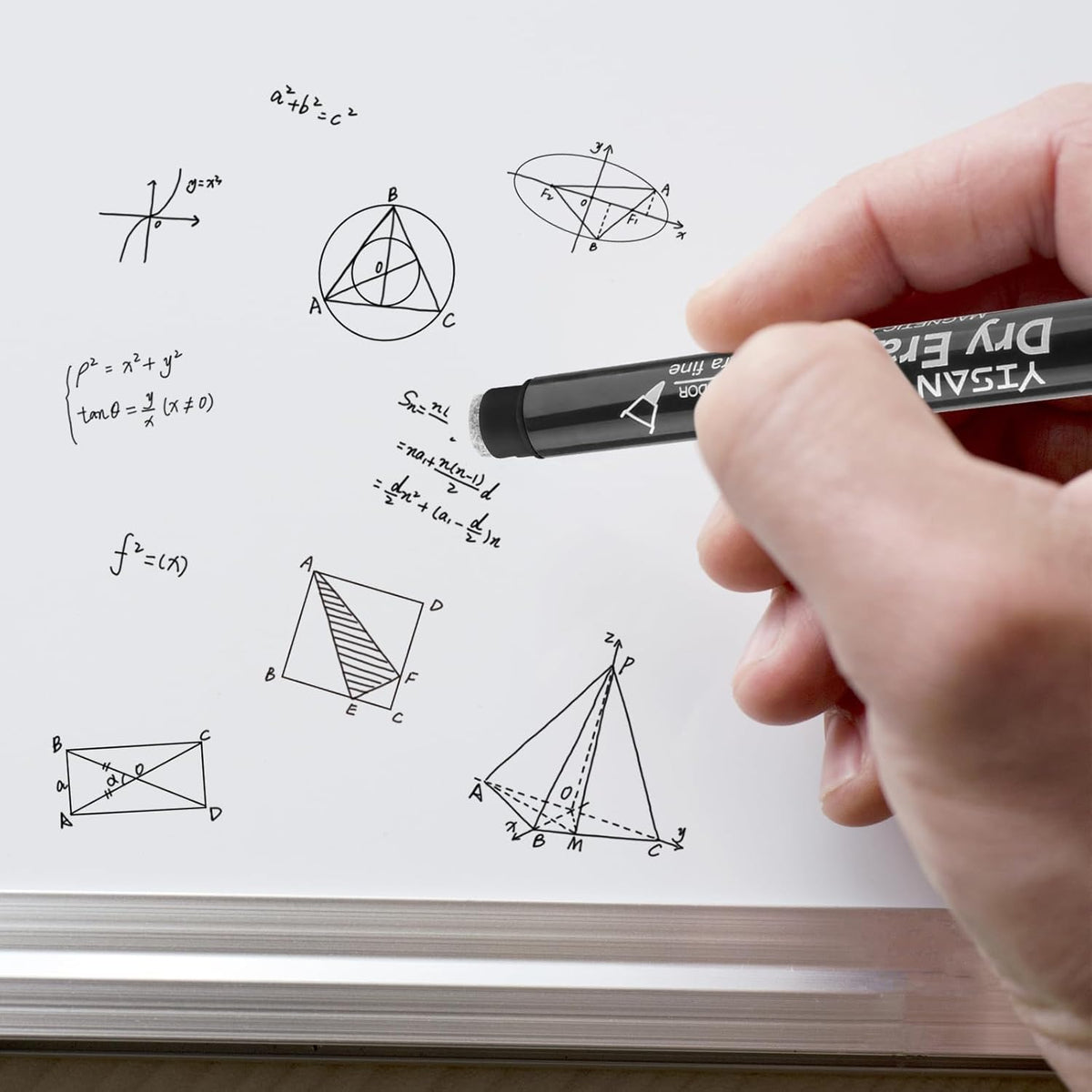 YISAN Magnetic Dry Erase Markers Ultra Fine Tip,Black,0.7mm