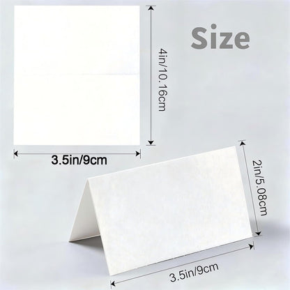 150 Pcs Printable Tent Cards Place Cards Name Table Cards 3.5''x2'' Reusable Desk Name Cards for Weddings Guest, Office, Meetings, Dinner Party, Business Events