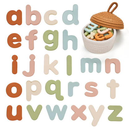JoyCat Soft Silicone Magnetic Alphabet Letters, 26 Uppercase (Muted Color)