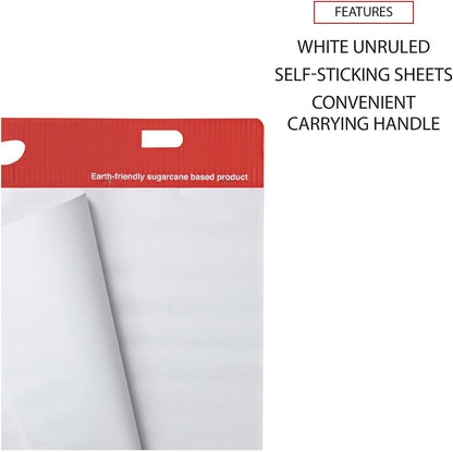 Universal 35603 Self Stick Easel Pads, Unruled, 25 x 30, White, 30-Sheet Pads (Case of 2 Pads)