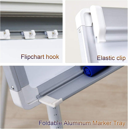Maxtek Easel Whiteboard 36 x 24 in, Stand Tripod with Height Adjustable