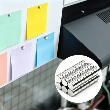 60pcs Small Magnets,Round for Refrigerator, Cylinder, Fridge, Office, Whiteboard, Durable Little Miniature Tiny Mini for Crafts