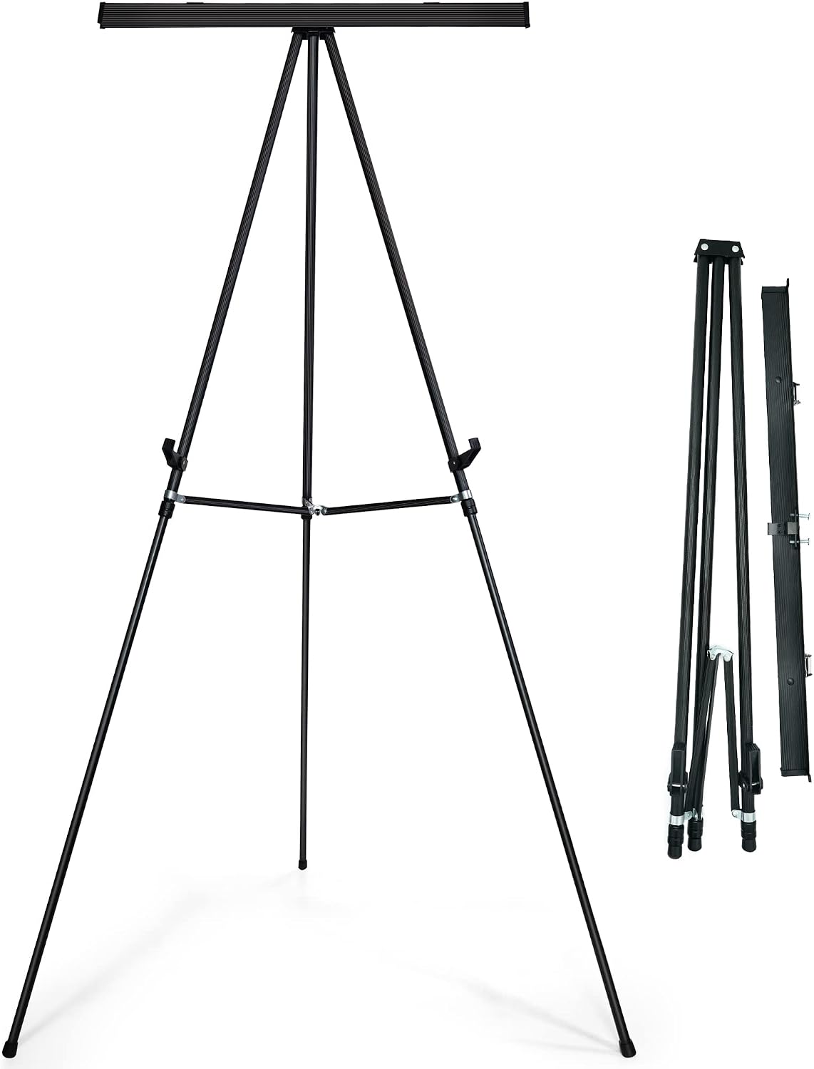 Falling in Art 63 1/2'' Lightweight Aluminum Flip Chart Display Easel Stand