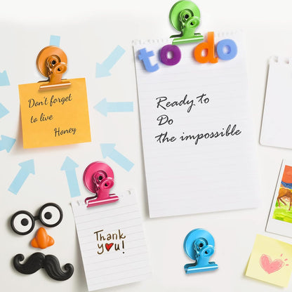 8Pack Fridge Magnets Refrigerator Magnetic Clips for Classroom (Colorful)