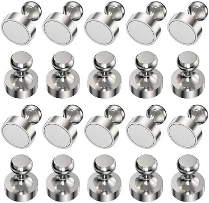 20PCS Fridge Magnets, Refrigerator Magnets for Whiteboard, Silver