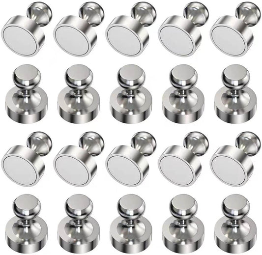 20PCS Fridge Magnets, Refrigerator Magnets for Whiteboard, Silver