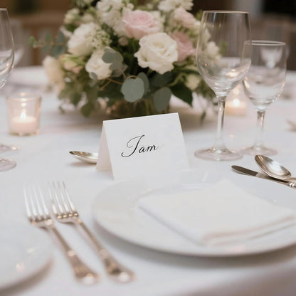 150 Pcs Printable Tent Cards Place Cards Name Table Cards 3.5''x2'' Reusable Desk Name Cards for Weddings Guest, Office, Meetings, Dinner Party, Business Events