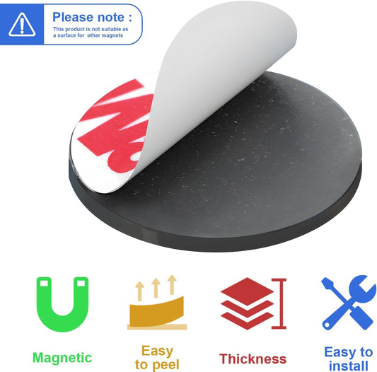 36Pack, Round Magnets Dots Peel and Stick, (Diameter 0.8" x 0.08" Thick) Precut Magnetic Tapes with Adhesive Backing, Circle Flexible Magnets for DIY, Art Projects, whiteboards & Fridge
