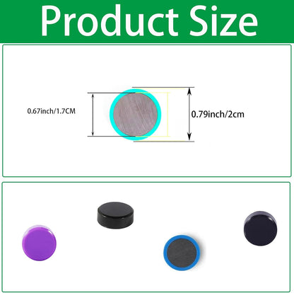 Fridge Magnet 20 Pack 10 Colors Strong for Whiteboard, Locker & Map