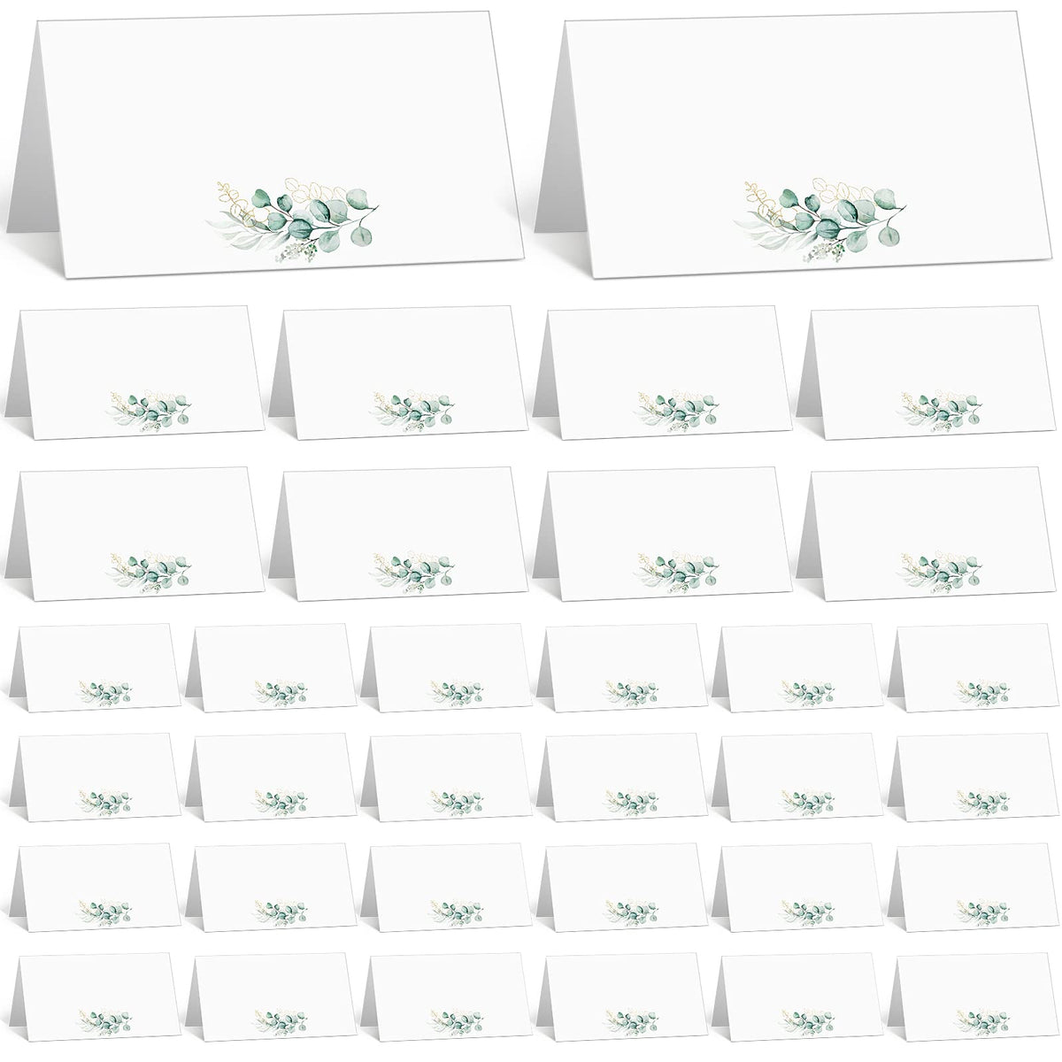 Fumete 100 Pack Wedding Place Cards, Watercolor Table Setting,Fresh