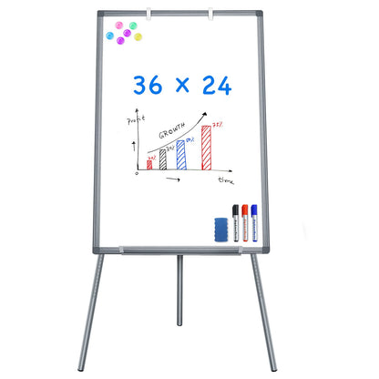 Maxtek Easel Whiteboard 36 x 24 in, Stand Tripod with Height Adjustable