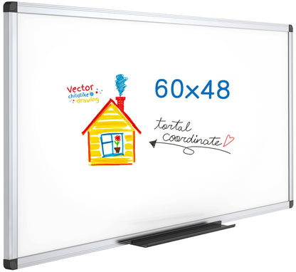 VIZ-PRO Magnetic Dry Erase Whiteboard, 48 x 36 Inches, Foldable