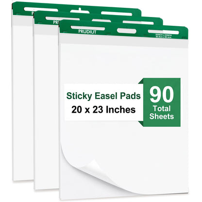 3 Pack Sticky Easel Pads, 15 x 18 Inches Flip Chart Paper, 30 Sheets
