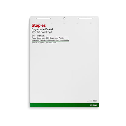 Staples Stickies Tabletop Easel Pad, 20x23 Inch, White, 20 Sheets