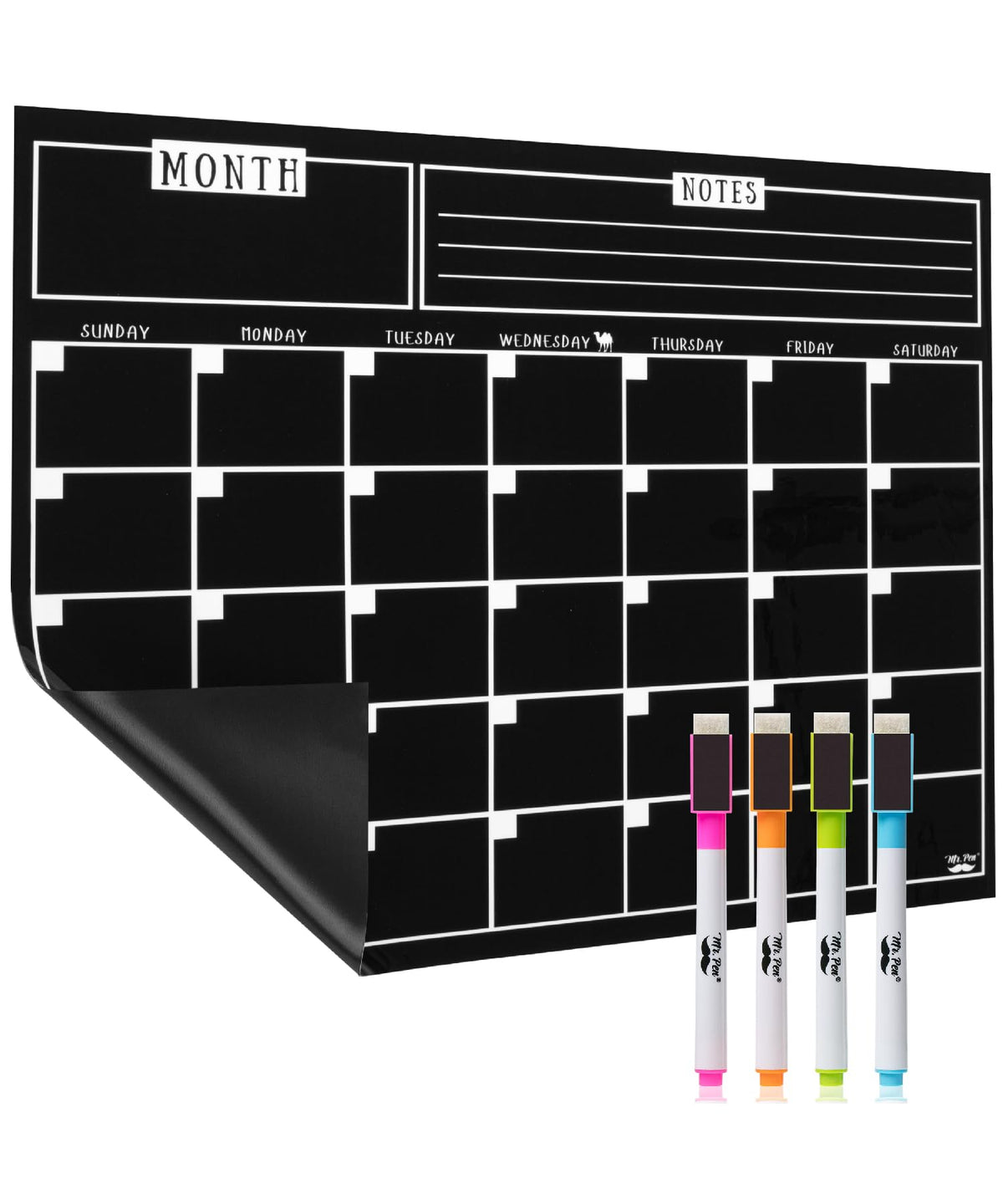 Mr. Pen- Dry Erase Calendar for Fridge, Magnetic, 14.7 x 11.8