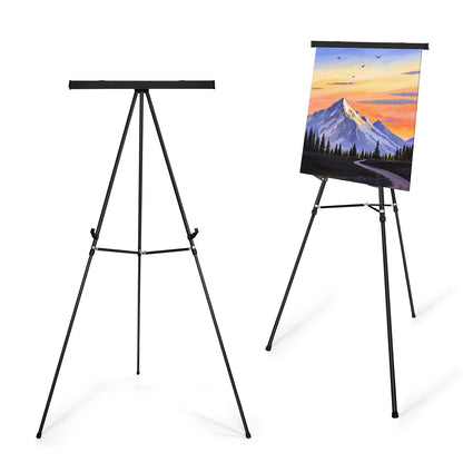 Falling in Art 63 1/2'' Lightweight Aluminum Flip Chart Display Easel Stand